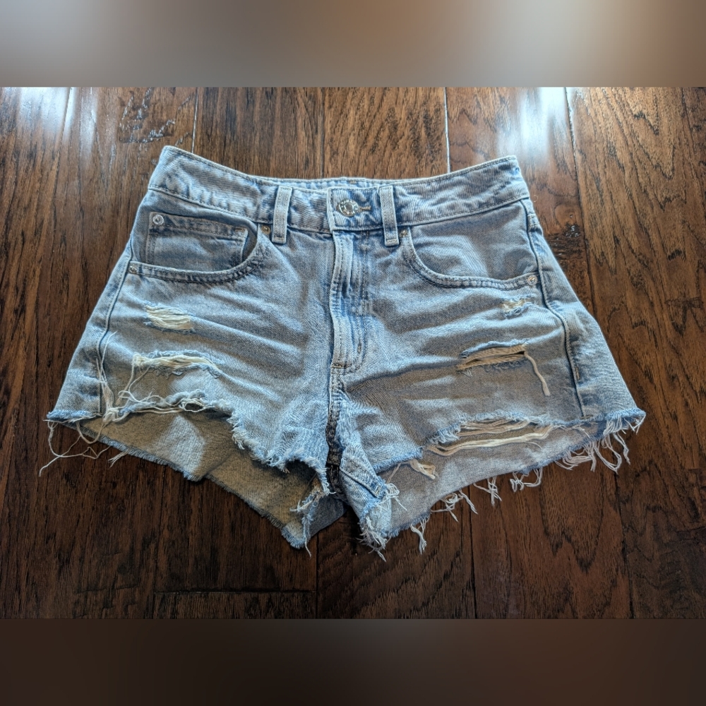 Garage Festival Distressed Jean Shorts